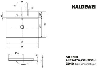 KALDEWEI - SILENIO AUFSATZWASCHTISCH (RANDHÖHE 40 MM)