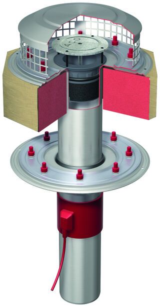 ACO Flachdachablauf Spin V2A DN70/90Grad ACO Haustechnik - ACO Flachdachablauf Spin V2A DN70/90Grad
