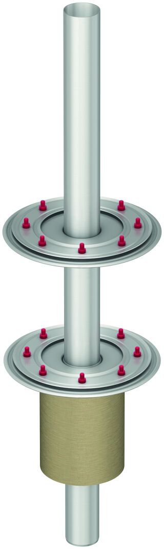 ACO Haustechnik - ACO Flachdachdurchführung DN100/ 2-tlg/ V2A/zur Schmutzwasser (GTIN: 4002626652546, HAN: 1410.20.10)