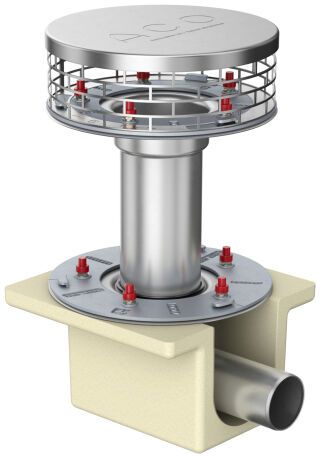 ACO Flachdachkomplettablauf Variant-Spin – 2-teilig zur Freispiegelentwässerung ACO Haustechnik - ACO Flachdachkomplettablauf Variant-Spin – 2-teilig zur Freispiegelentwässerung