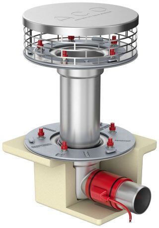 ACO Flachdachkomplettablauf Variant-Spin – 2-teilig zur Freispiegelentwässerung ACO Haustechnik - ACO Flachdachkomplettablauf Variant-Spin – 2-teilig zur Freispiegelentwässerung