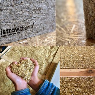 Strohdämmplatten, Stroheinblasdämmung, Strohbau- und Stroh-MDF-Platten