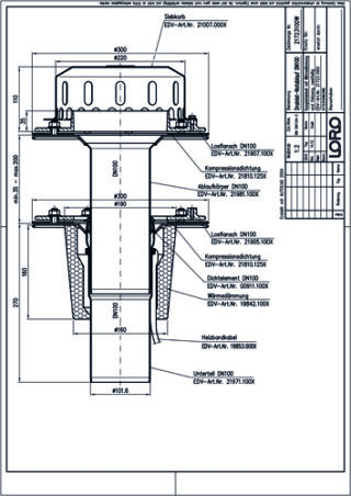 LORO-DRAINLET® DL Flachdachabläufe Serie 84 LOROWERK - LORO-DRAINLET® DL Flachdachabläufe Serie 84