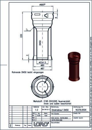 LORO-X Balkondirektablauf LOROWERK - LORO-X Balkondirektablauf