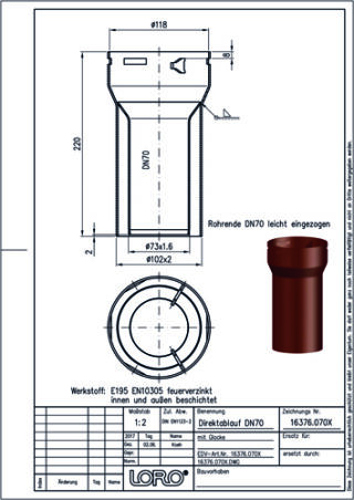 LORO-X Balkondirektablauf LOROWERK - LORO-X Balkondirektablauf