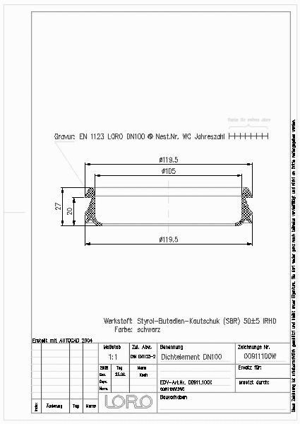 LOROWERK - LORO-X DICHTELEMENT DN 100
