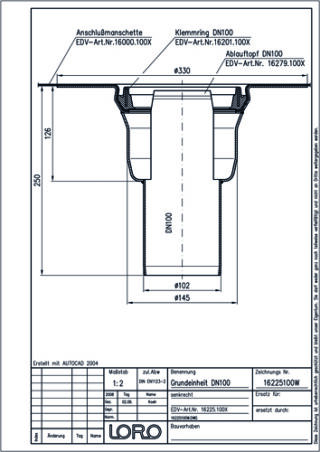 LORO-X Balkondirektablauf LOROWERK - LORO-X Balkondirektablauf
