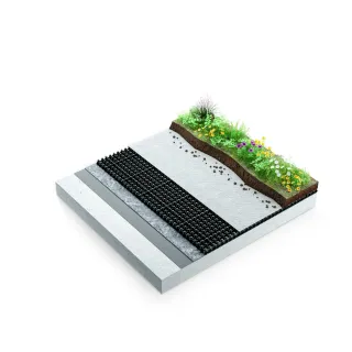 DELTA®-Schutz- und Dränagebahn für genutzte Flachdächer DELTA®-Schutz- und Dränagebahn für genutzte Flachdächer