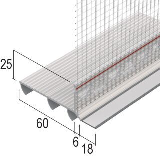 Protektorwerk Sockelanschlussprofil GOK für Wärmedämmung Protektorwerk Florenz Maisch - Protektorwerk Sockelanschlussprofil GOK für Wärmedämmung (GTIN: 4009230878768, HAN: 116008)
