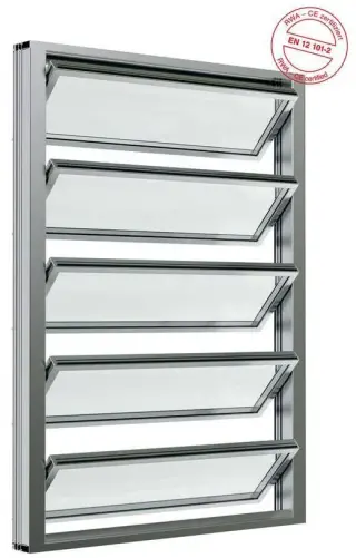 Lamellenfenster mit Isolier- und Einfachverglasung, NRWG zertifiziert Lamellenfenster mit Isolier- und Einfachverglasung, NRWG zertifiziert