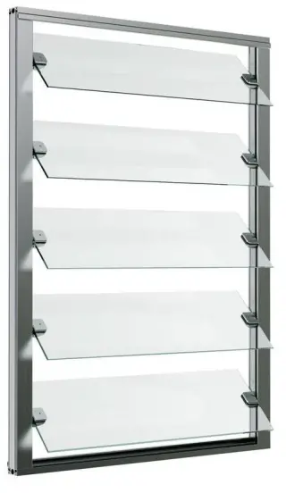 Lamellenfenster mit Isolier- und Einfachverglasung, NRWG zertifiziert Lamellenfenster mit Isolier- und Einfachverglasung, NRWG zertifiziert