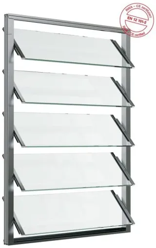 Lamellenfenster mit Isolier- und Einfachverglasung, NRWG zertifiziert Lamellenfenster mit Isolier- und Einfachverglasung, NRWG zertifiziert