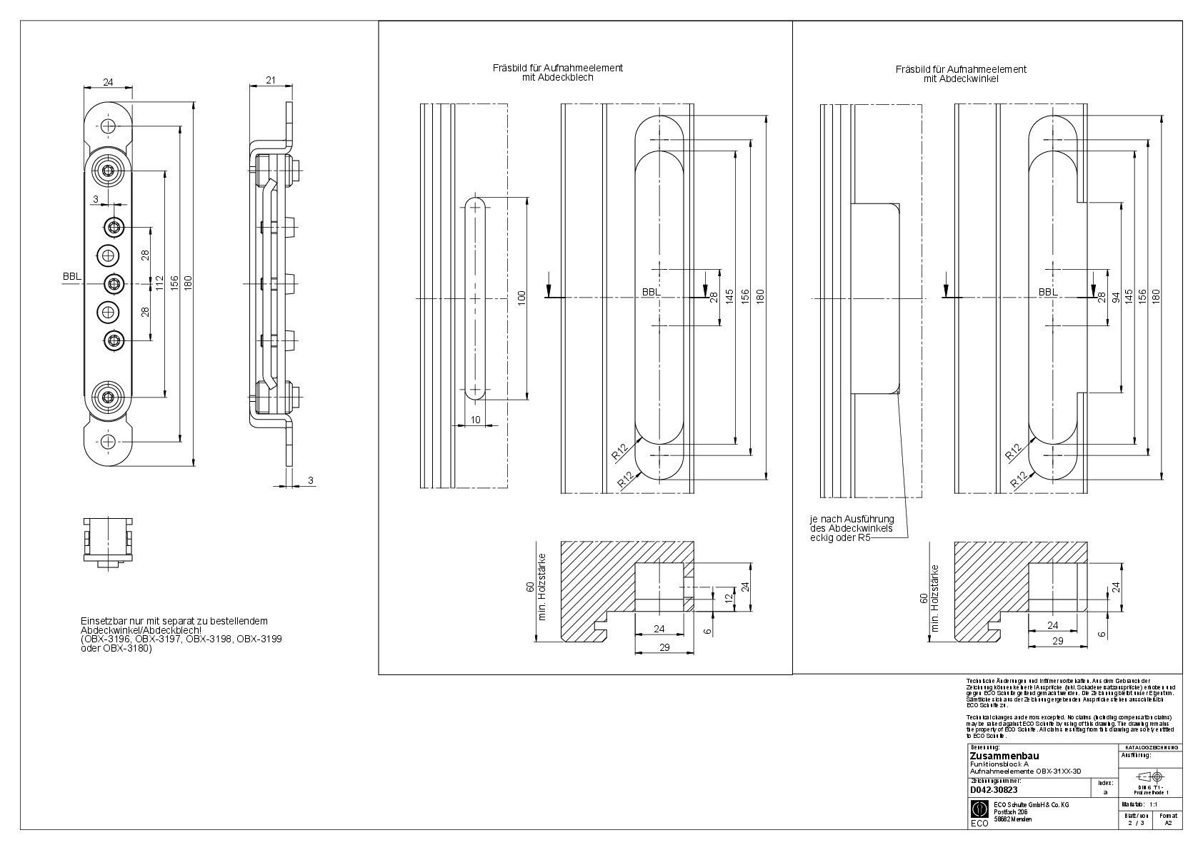 Aufnahmeelemente I Abdeckwinkel