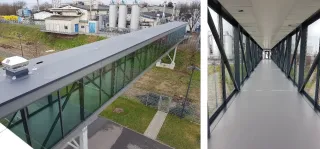 Lamparter Verbindungsbrücken aus Stahl und Glas Lamparter Verbindungsbrücken aus Stahl und Glas