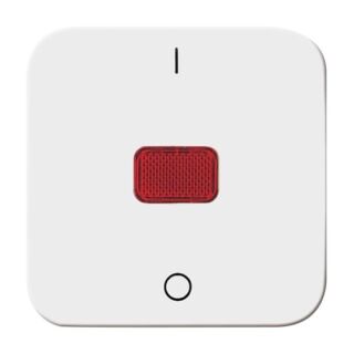 Busch-Jaeger Wippe mit roter Kalotte, mit Aufdruck Busch-Jaeger - Busch-Jaeger Wippe mit roter Kalotte, mit Aufdruck