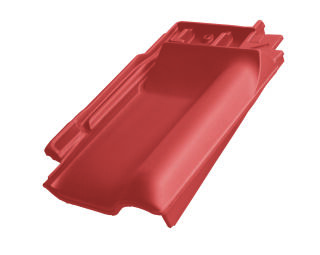 Braas Rubin 13V(H) Flachdachziegel Firstanschluss-Ortgangziegel BMI Deutschland BRAAS - Braas Rubin 13V(H) Flachdachziegel Firstanschluss-Ortgangziegel