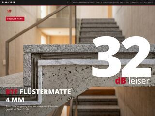 Trittschalldämmung Betontreppe: 32 dB Reduktion bei 4 mm Aufbauhöhe