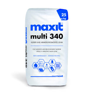 maxit Gruppe - maxit multi 340 Kleber und Armierungsmörtel Lehm (GTIN: 4041602064553, HAN: 116070)