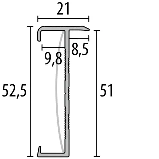 Küberit Profile Systems - Küberit Treppenkantenprofile 90° Außenecken 847