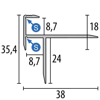 Küberit Treppenkantenprofile 209 Küberit Profile Systems - Küberit Treppenkantenprofile 209
