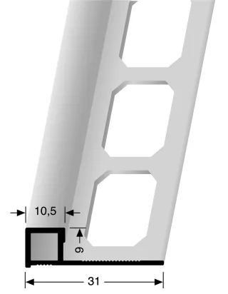 Küberit Quadro Randleistenprofile Quadratprofile CT090 Küberit Profile Systems - Küberit Quadro Randleistenprofile Quadratprofile CT090