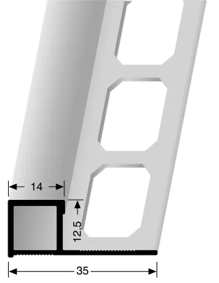 Küberit Quadro Randleistenprofile Quadratprofile CT125 Küberit Profile Systems - Küberit Quadro Randleistenprofile Quadratprofile CT125