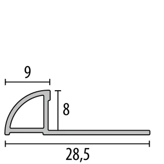 Küberit Viertelkreisprofile 90° Innenecken QR080 Küberit Profile Systems - Küberit Viertelkreisprofile 90° Innenecken QR080