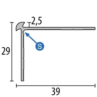 Küberit Treppenkantenprofile Fertigwinkel mit runden Ecken 870 Küberit Profile Systems - Küberit Treppenkantenprofile Fertigwinkel mit runden Ecken 870