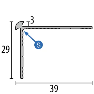 Küberit Treppenkantenprofile Fertigwinkel mit runden Ecken 871 Küberit Profile Systems - Küberit Treppenkantenprofile Fertigwinkel mit runden Ecken 871
