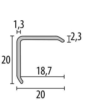 Küberit Eckschutzwinkel 271 Küberit Profile Systems - Küberit Eckschutzwinkel 271