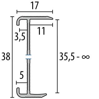 Küberit Treppenkantenprofile 844WS Küberit Profile Systems - Küberit Treppenkantenprofile 844WS