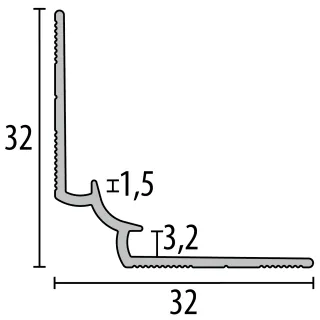 Küberit Treppen-Innenwinkel 877IW Küberit Profile Systems - Küberit Treppen-Innenwinkel 877IW