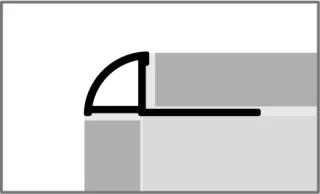 Küberit Viertelkreisprofile QR100 Küberit Profile Systems - Küberit Viertelkreisprofile QR100