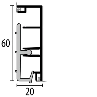 Küberit Sockelleisten Endstücke rechts 938D Küberit Profile Systems - Küberit Sockelleisten Endstücke rechts 938D