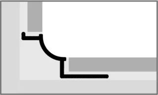 Küberit Wandkantenprofile Hohlkehlprofile 90° Außenecken CC080/CC100 Küberit Profile Systems - Küberit Wandkantenprofile Hohlkehlprofile 90° Außenecken CC080/CC100