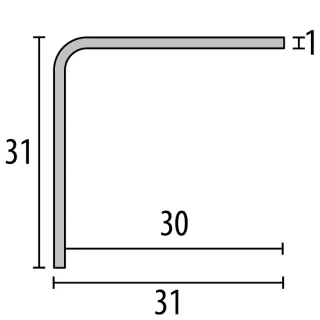 Küberit Eckschutzwinkel 143 Küberit Profile Systems - Küberit Eckschutzwinkel 143