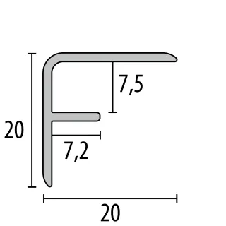 Küberit Kombi Innen- / Außenecken 165 Küberit Profile Systems - Küberit Kombi Innen- / Außenecken 165