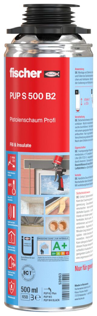 fischerwerke 1K Maxi Pistolenschaum PUP S 500 B2