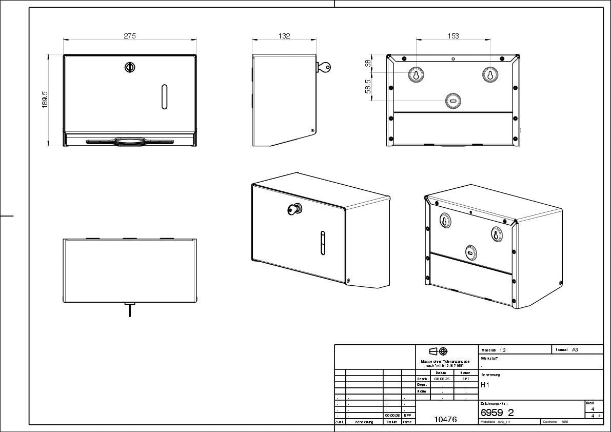 MediLine 250 Aluminium weiß, pulverbeschichtet