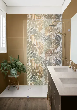 Momenti - Dünne Wandfliesen mit Blumen- und Art-Deco-Mustern Momenti - Dünne Wandfliesen mit Blumen- und Art-Deco-Mustern
