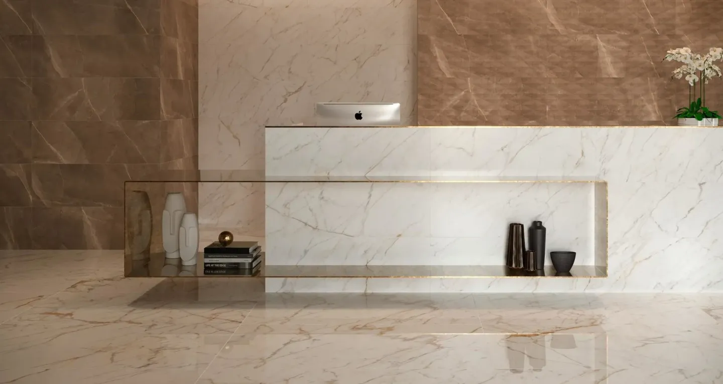 Allmarble - Wand- und Bodenfliesen im Marmoroptik Allmarble - Wand- und Bodenfliesen im Marmoroptik