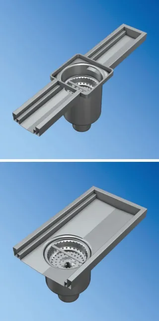 Entwässerungsrinnen aus Edelstahl Entwässerungsrinnen aus Edelstahl