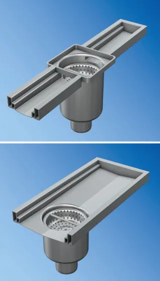 Entwässerungsrinnen aus Edelstahl Entwässerungsrinnen aus Edelstahl