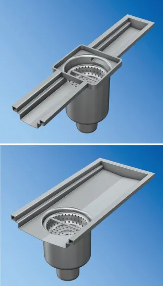 Entwässerungsrinnen aus Edelstahl Entwässerungsrinnen aus Edelstahl