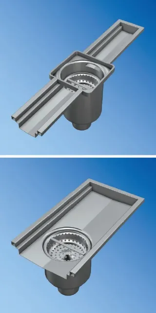 Entwässerungsrinnen aus Edelstahl Entwässerungsrinnen aus Edelstahl