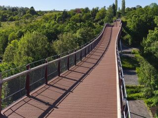 Sanierung der Drachenschwanzbrücke im thüringischen Ronneburg