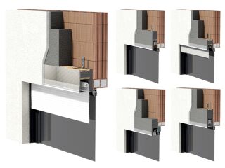 Jalousie, Screen oder Rollladen – maßgenau in die Dämm-Fassade eingebunden