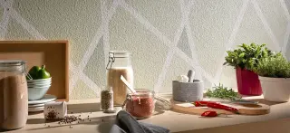 Rauhfaser und Vlies-Rauhfaser-Tapeten als Wandbekleidungen mit Struktur Rauhfaser und Vlies-Rauhfaser-Tapeten als Wandbekleidungen mit Struktur