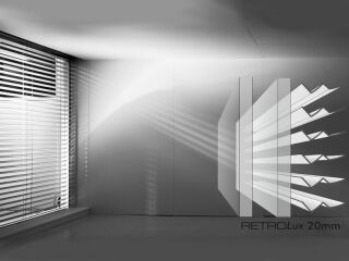 Effizienzjalousien RETROLux: Durchsicht. Sonnenschutz. Lichteinlenkung.