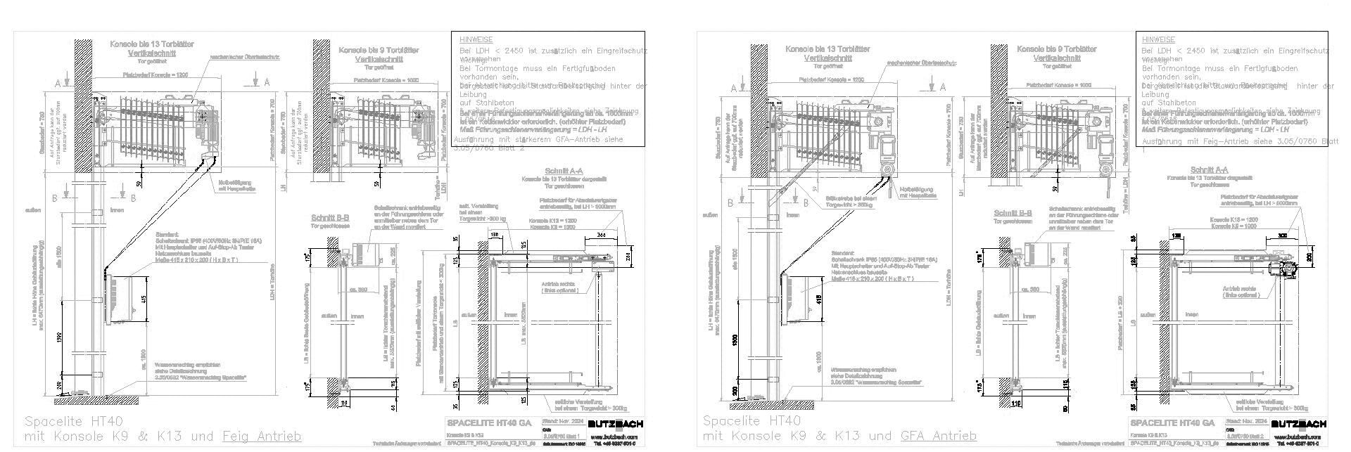 Fiberglas-Hubtor SPACELITE® HT40